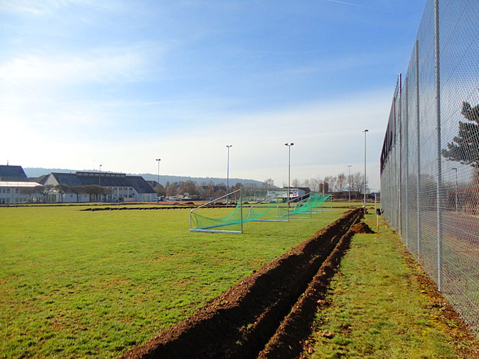 Installation automatische Bewässerungsanlage – Sportplatz Randenblick, Neunkirch