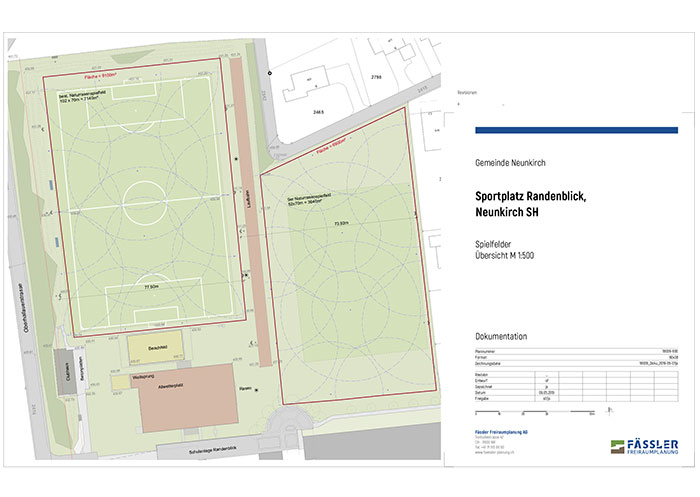 Sportplatz Randenblick - Plan Spielfelder