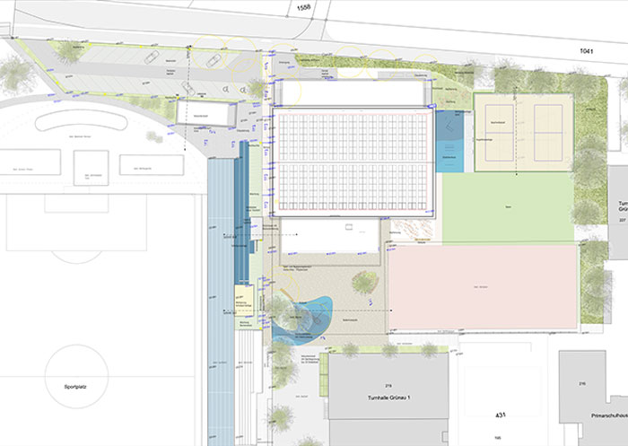 Neubau Dreifachsporthalle Sirnach TG Uebersichtsplan