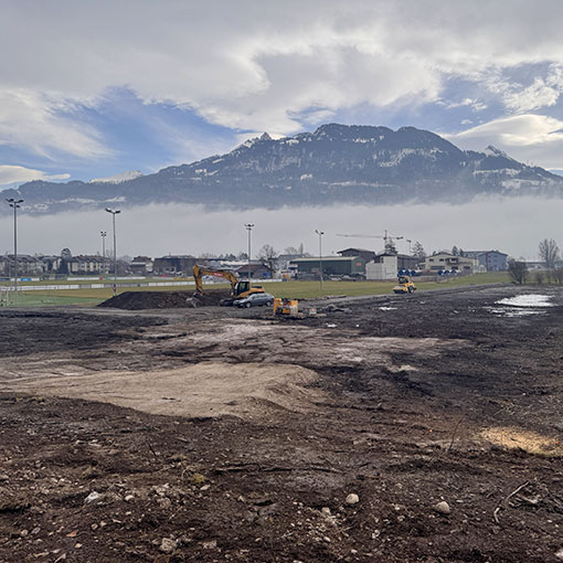 Sportplatzbau-Erweiterung-Kunstrasenfeld Sportplatz Moos Weesen Erweiterung und Kunstrasenplatz